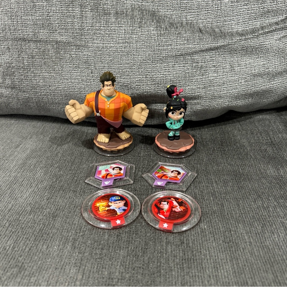 Disney Infinity Figure Wreck It Ralph Lot Vanellope Disc Lot Felix